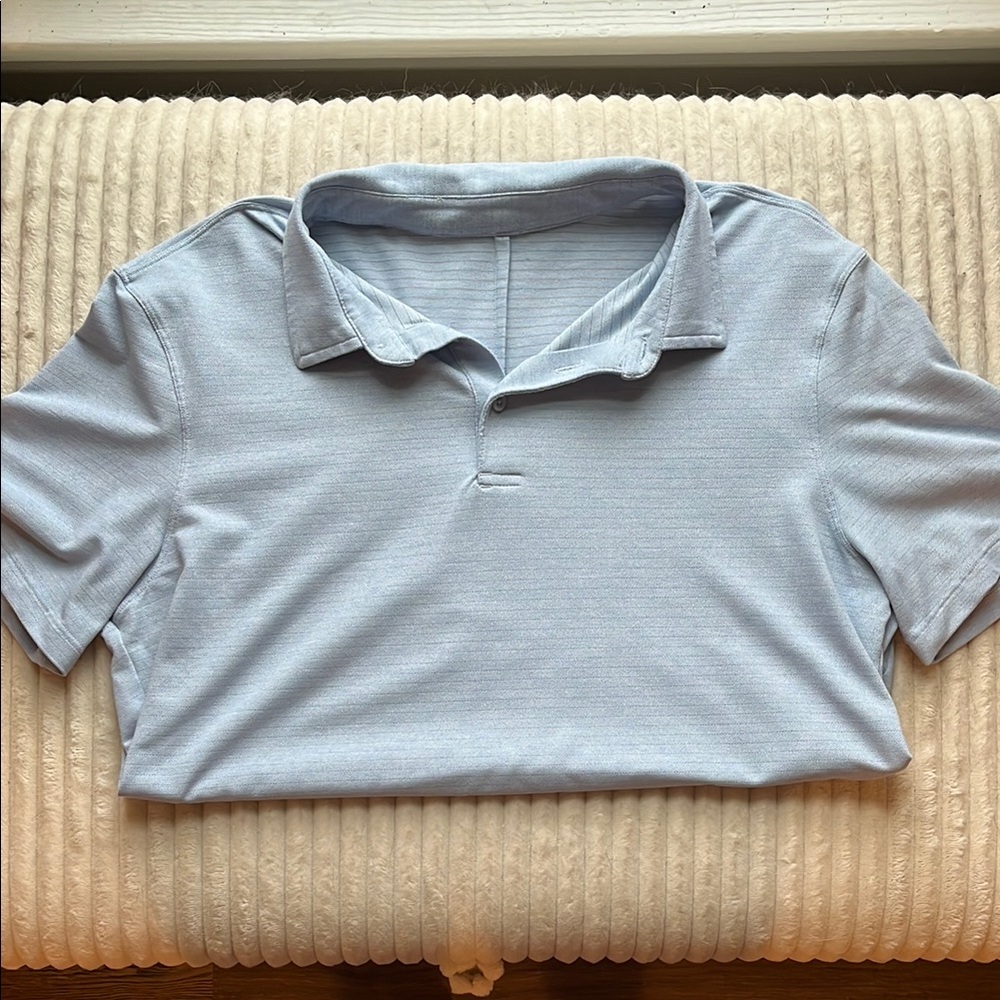 Lululemon Athletica Light Blue Polo Shirt